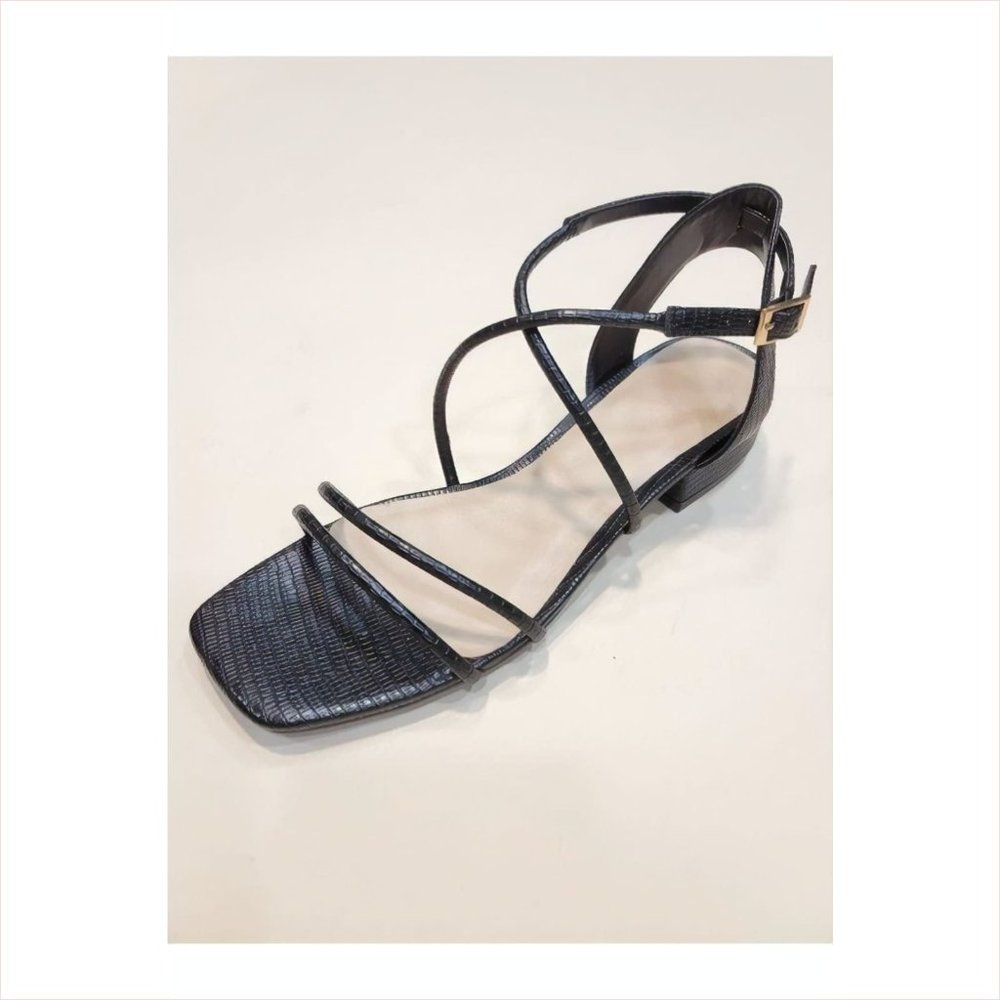 BLACK ARIA BLOCK SANDALS